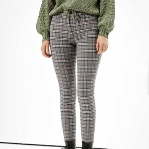 NWT American Eagle Hi-Rise Jegging Plaid size 8